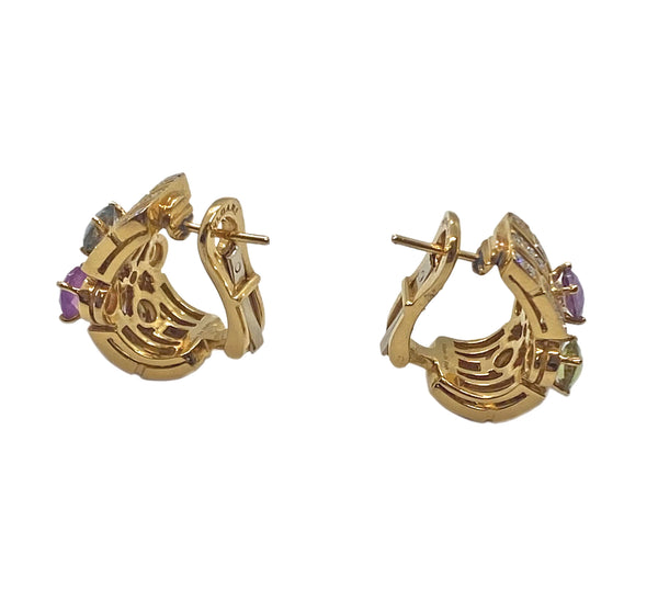 Bulgari Allegra Gold Diamond Sapphire Earrings