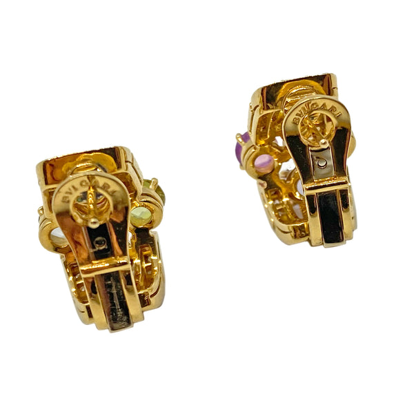 Bulgari Allegra Gold Diamond Sapphire Earrings