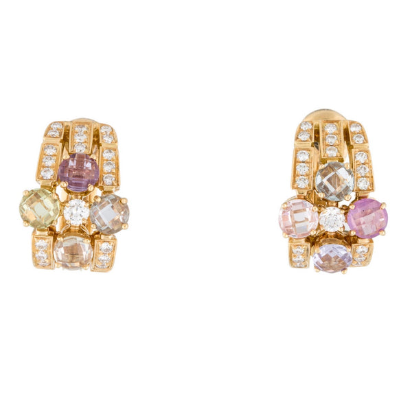 Bulgari Allegra Gold Diamond Sapphire Earrings