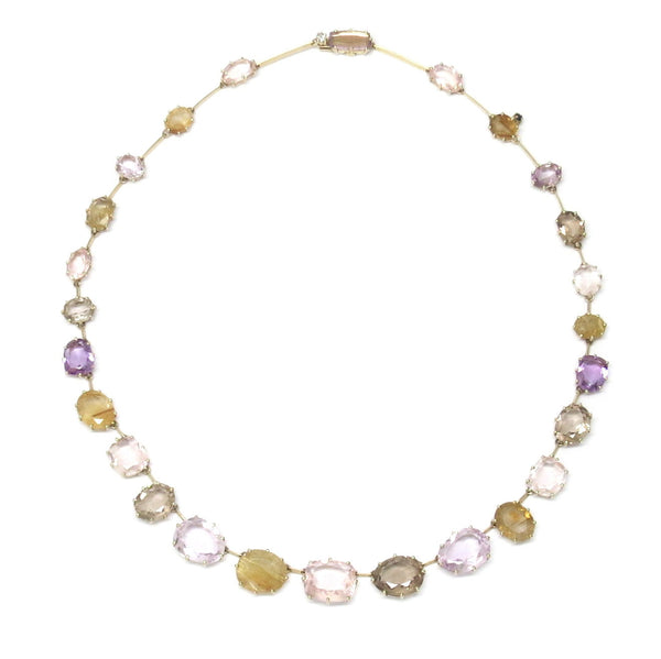 H. Stern Sunrise Collection Gold Quartz Amethyst Diamond Necklace