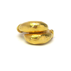 Ilias Lalaounis Gold Hand Hammered Hinged Ring