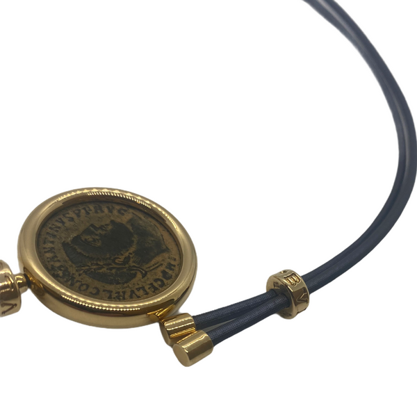 Bulgari Monete Ancient Coin Gold Pendant Necklace