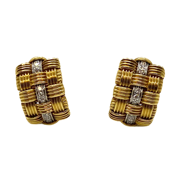 Roberto Coin Appassionata Gold Diamond Earrings
