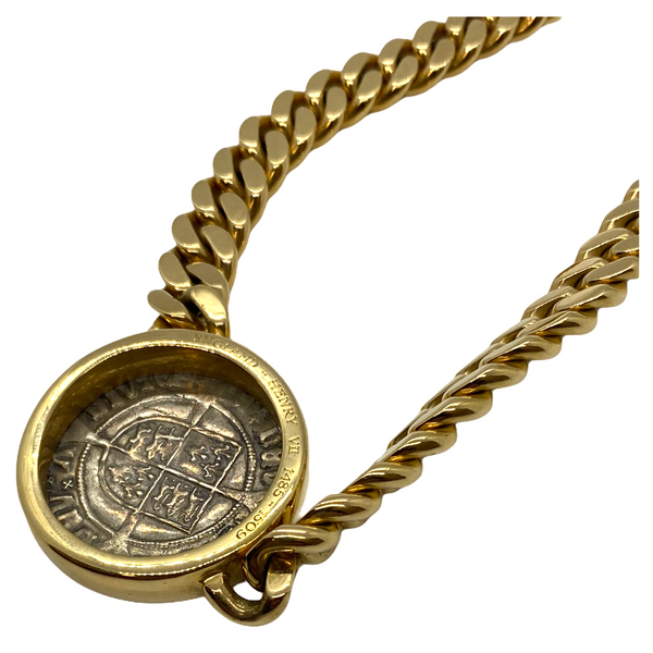 Bulgari Monete Collection Ancient Coin Gold Necklace