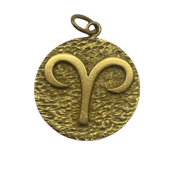 1970s Tiffany & Co Gold Aries Zodiac Charm Pendant