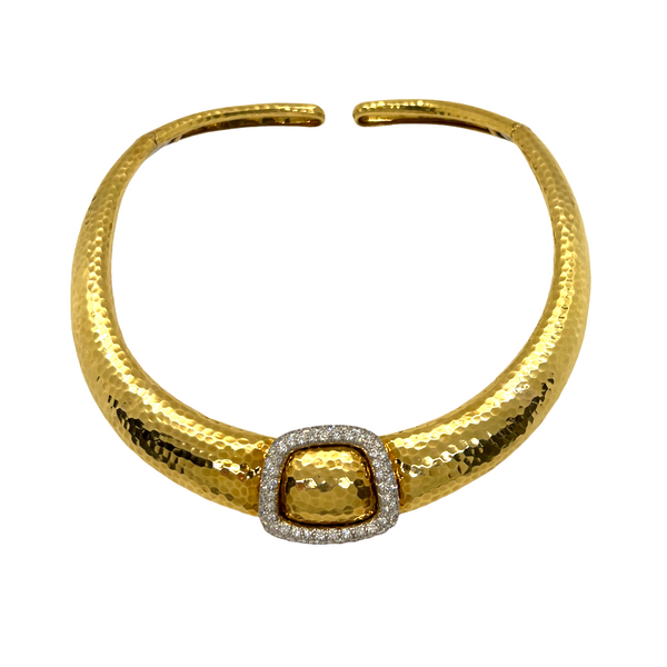 Andrew Clunn Gold Platinum Day Night Convertible Diamond Necklace