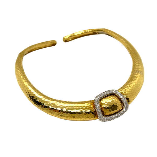 Andrew Clunn Gold Platinum Day Night Convertible Diamond Necklace