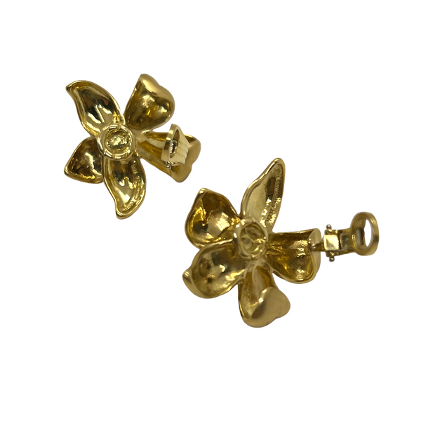 Angela Cummings Gold Jasmine Flower Earrings
