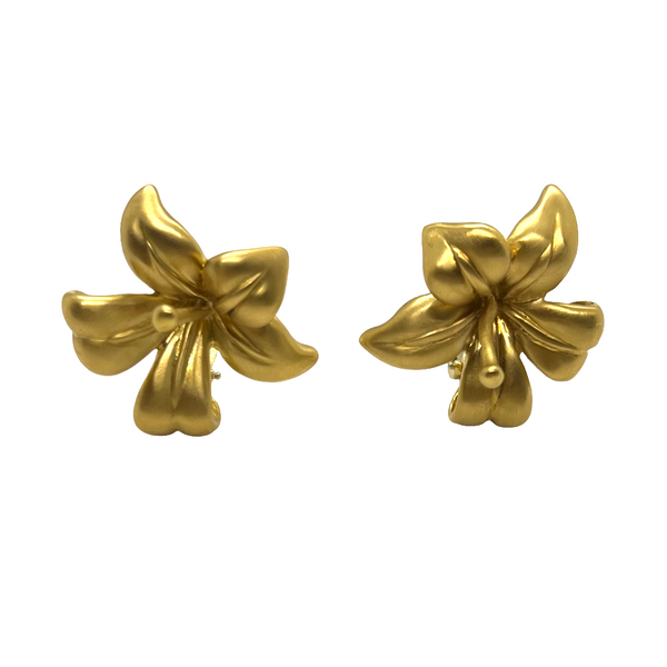 Angela Cummings Gold Jasmine Flower Earrings