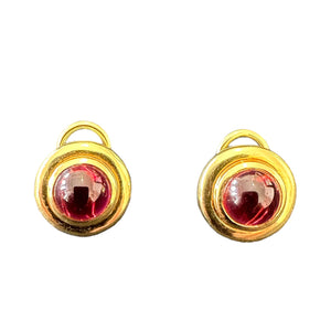 Tiffany & Co Paloma Picasso Pink Tourmaline Cabochon Stud Earrings