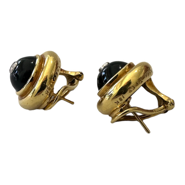 Tiffany & Co Paloma Picasso Onyx Diamond Earrings