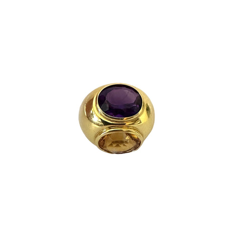 Tiffany & Co. Paloma Picasso Gold Amethyst Citrine Ring