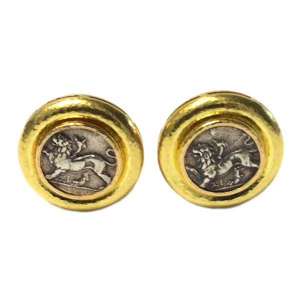 Elizabeth Locke Gold Coin Earrings
