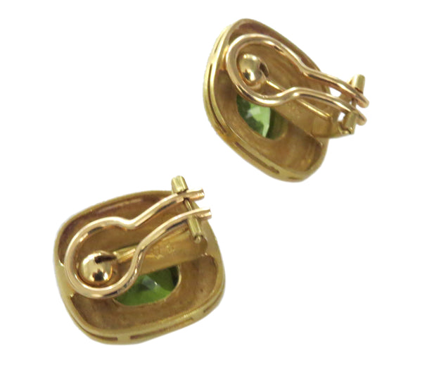Elizabeth Locke Gold Peridot Earrings