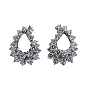 Angela Cummings Platinum Diamond Earrings