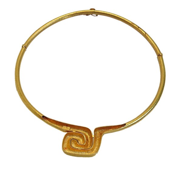 Ilias Lalaounis Gold Choker Necklace