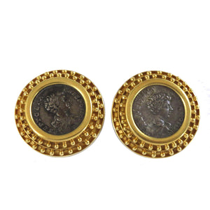 Elizabeth Locke Gold Ancient Coin Earrings