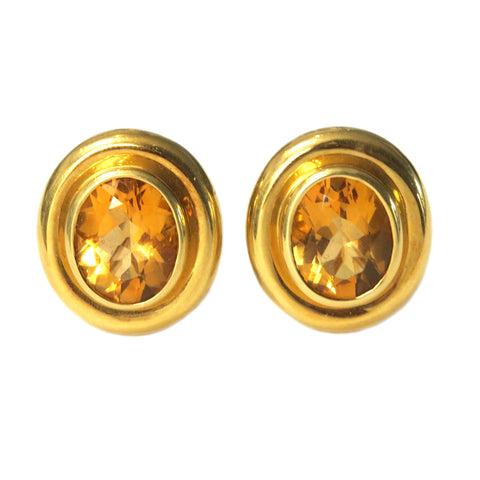 Tiffany & Co. Paloma Picasso Citrine Gold Earrings