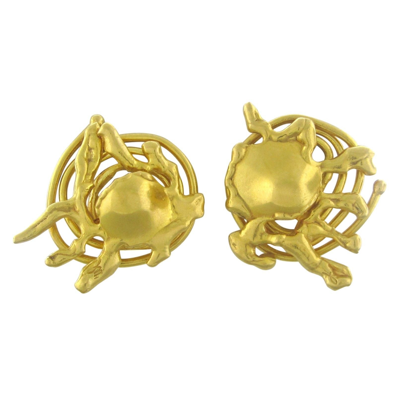 Jean Mahie Gold Free Form Earrings