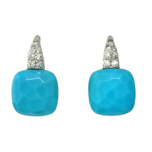 Pomellato Capri Gold Turquoise Diamond Earrings