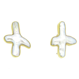Christopher Walling Gold Pearl Earrings