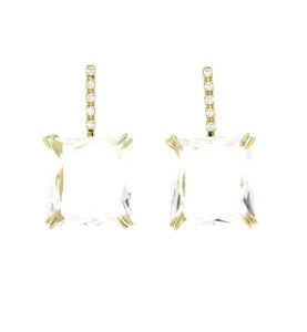 H. Stern Cobblestone Gold Diamond Crystal Quartz Earrings