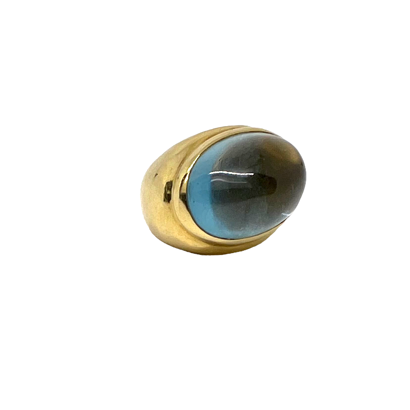 Faraone Mennella Gold Blue Topaz Cocktail Ring