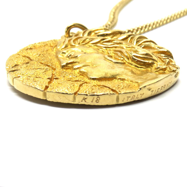 1970s Tiffany & Co Gold Virgo Zodiac Pendant Necklace
