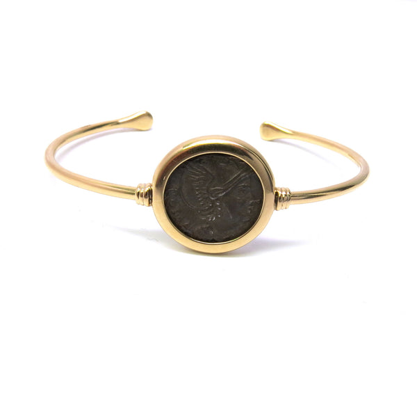 Bulgari Monete Ancient Coin Gold Cuff Bracelet