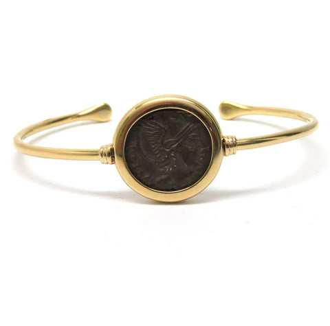 Bulgari Monete Ancient Coin Gold Cuff Bracelet
