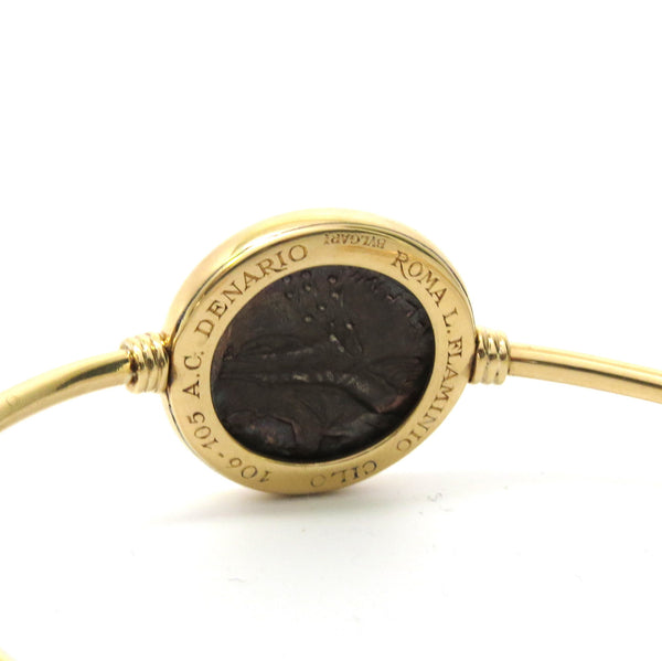 Bulgari Monete Ancient Coin Gold Cuff Bracelet
