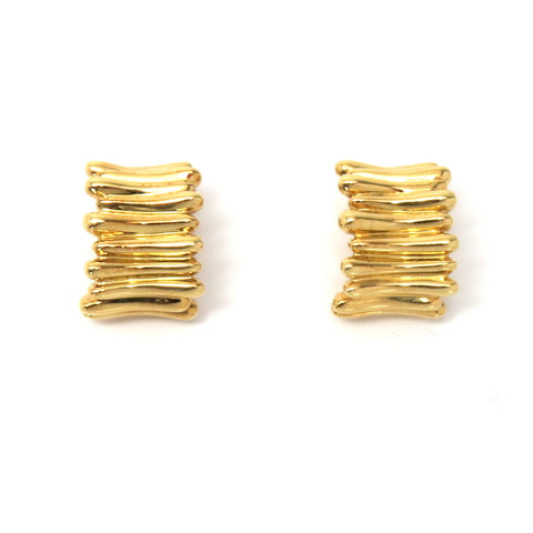 Tiffany & Co Gold Fluted Earrings