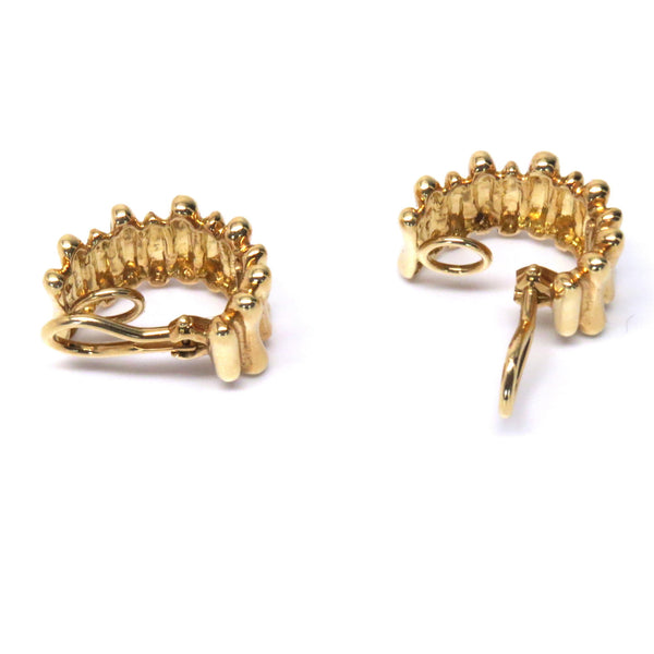 Tiffany & Co Gold Fluted Earrings