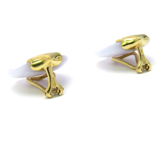 Tiffany & Co Gold Chalcedony Flower Petal Earrings – Stanley Michael ...