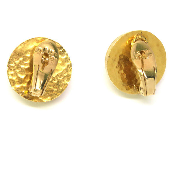 Ilias Lalaounis Gold Beehive Swirl Earrings