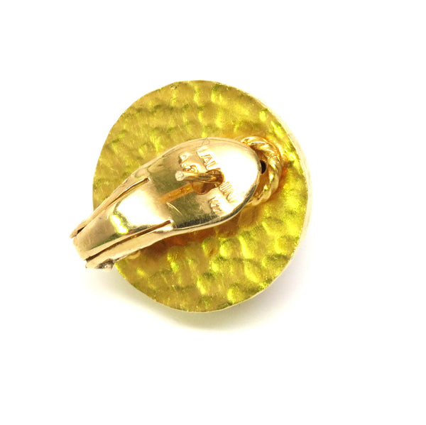 Ilias Lalaounis Gold Beehive Swirl Earrings