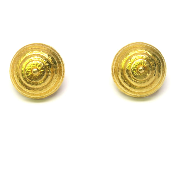 Ilias Lalaounis Gold Beehive Swirl Earrings