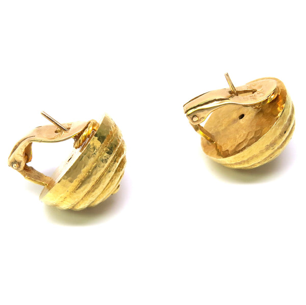 Ilias Lalaounis Gold Beehive Swirl Earrings