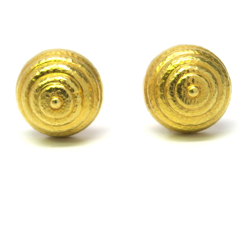 Ilias Lalaounis Gold Beehive Swirl Earrings
