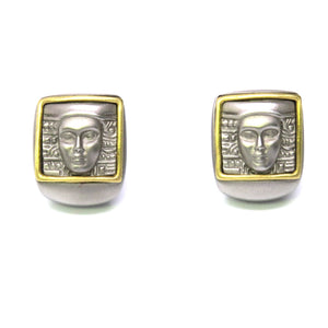 Kieselstein Cord Women of the World Gold Art Steel Earrings