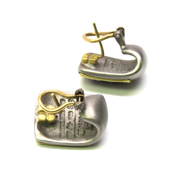 Kieselstein Cord Women of the World Gold Art Steel Earrings