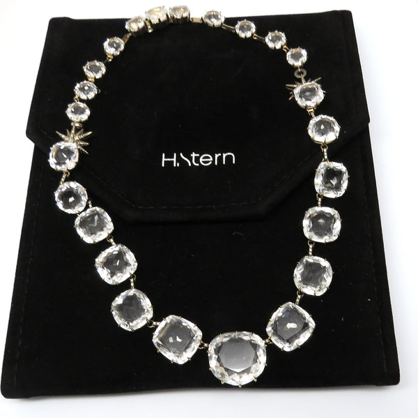 H. Stern Moonlight Crystal Collection Gold Quartz Diamond Necklace