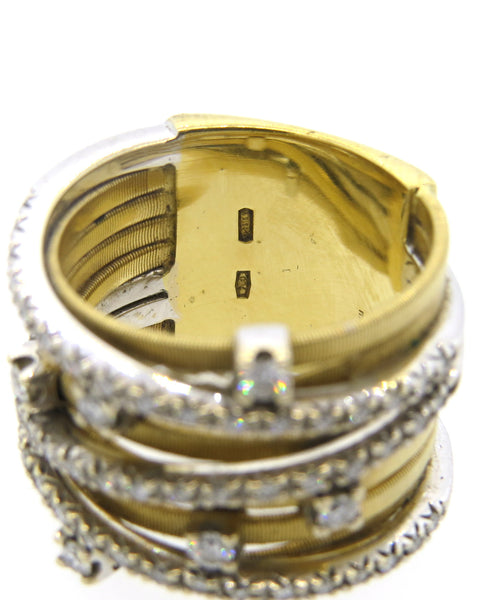Marco Bicego Goa 9 Row Gold Diamond Ring
