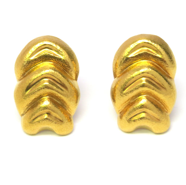 Ilias Lalaounis Greece Gold Earrings