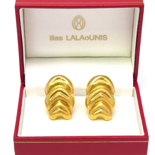 Ilias Lalaounis Greece Gold Earrings