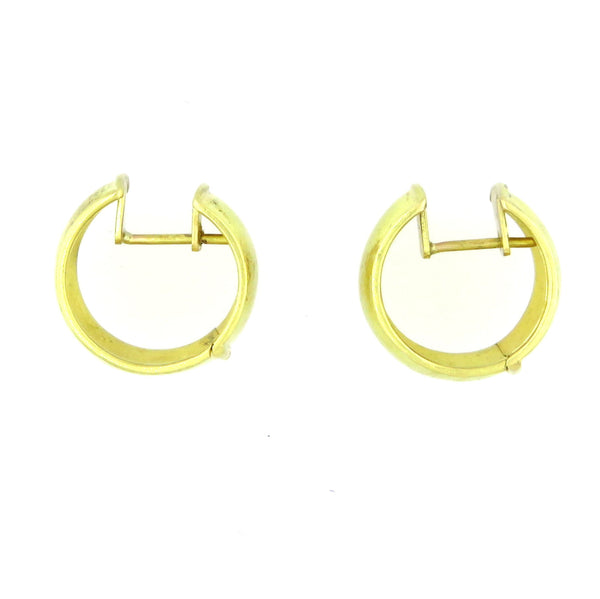 Elizabeth Locke Gold Hoop Huggie Earrings