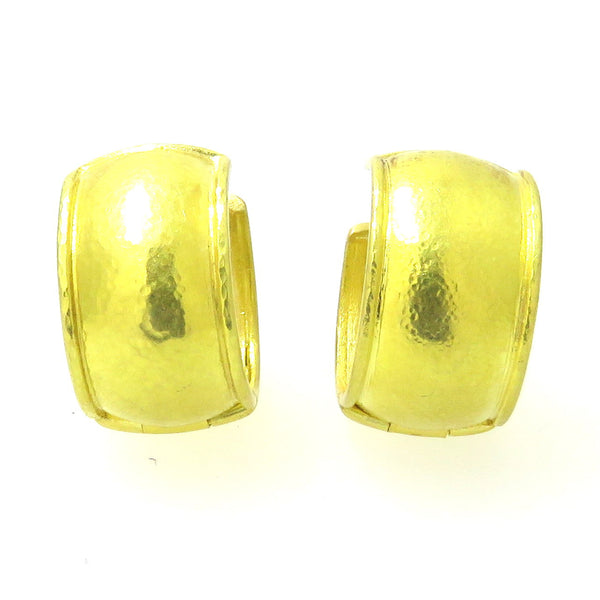 Elizabeth Locke Gold Hoop Huggie Earrings