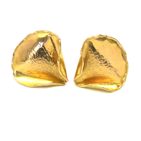 1970's Tiffany & Co. Angela Cummings Gold Rose Petal Earrings