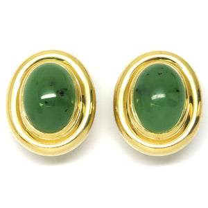 Tiffany & Co Paloma Picasso Gold Jadeite Jade Earrings