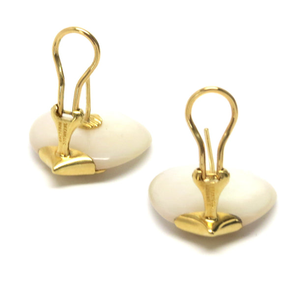 Tiffany & Co Gold Mother of Pearl Flower Petal Earrings